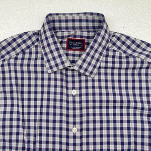 UNTUCKit Button Shirt Medium Nylon Elastane Blend Multicolor Plaid Oxford